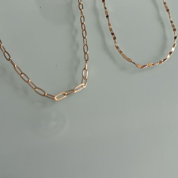 Gold Chain Necklace Set A1387 - Picture 5 of 5